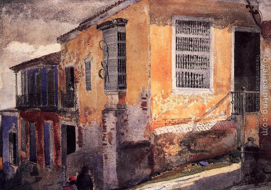 Winslow Homer : Street Corner, Santiago de Cuba